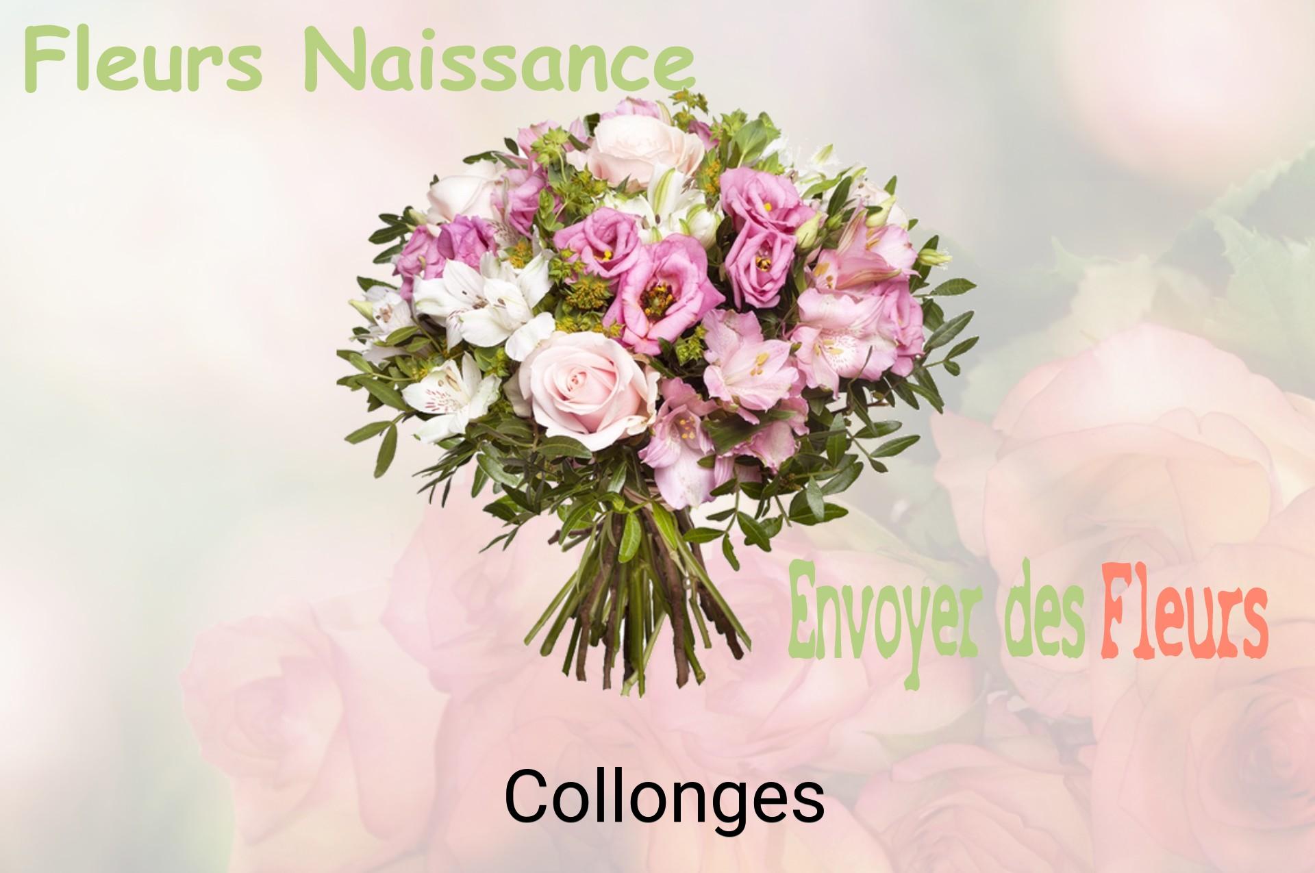 Bouquet de fleurs de naissance livré à Collonges