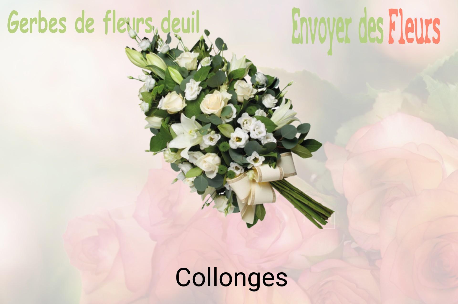 Gerbe de fleurs de deuil livrée à Collonges